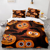 Halloween Pumpkin Cosplay Bedding Set Duvet Cover Comforter Bed Sheets - EBuycos