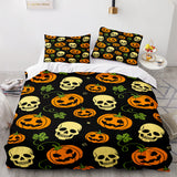 Halloween Pumpkin Cosplay Bedding Set Duvet Cover Comforter Bed Sheets - EBuycos