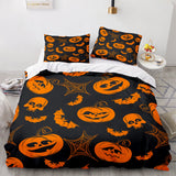 Halloween Pumpkin Cosplay Bedding Set Duvet Cover Comforter Bed Sheets - EBuycos