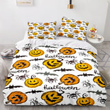 Halloween Pumpkin Cosplay Bedding Set Duvet Cover Comforter Bed Sheets - EBuycos