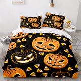 Halloween Pumpkin Cosplay Bedding Set Duvet Cover Comforter Bed Sheets - EBuycos