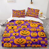 Halloween Pumpkin Cosplay Bedding Set Duvet Cover Comforter Bed Sheets - EBuycos