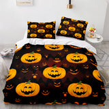 Halloween Pumpkin Cosplay Bedding Set Duvet Cover Comforter Bed Sheets - EBuycos