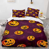 Halloween Pumpkin Cosplay Bedding Set Duvet Cover Comforter Bed Sheets - EBuycos