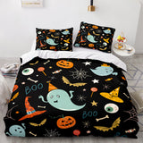 Halloween Pumpkin Cosplay Bedding Set Duvet Cover Comforter Bed Sheets - EBuycos