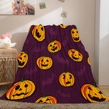 Halloween Pumpkin Flannel Fleece Throw Cosplay Blanket Comforter Sets - EBuycos