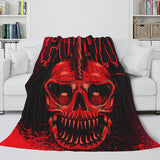 Halloween Skeleton Skull Flannel Blanket Throw Blanket Comforter Sets - EBuycos