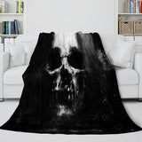 Halloween Skeleton Skull Flannel Blanket Throw Blanket Comforter Sets - EBuycos