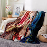 Harley Quinn Blanket Flannel Throw Room Decoration