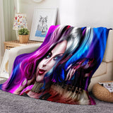 Harley Quinn Blanket Flannel Throw Room Decoration