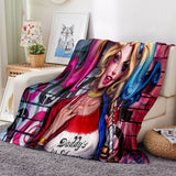 Harley Quinn Blanket Flannel Throw Room Decoration