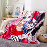 Harley Quinn Blanket Flannel Throw Room Decoration