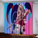 Harley Quinn Pattern Curtains Blackout Window Drapes