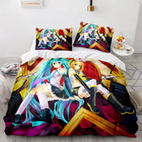 Hatsune Miku Cosplay Bedding Set Duvet Cover Comforter Bed Sheets - EBuycos