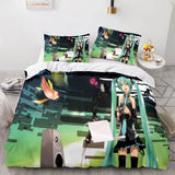 Hatsune Miku Cosplay Bedding Set Duvet Cover Comforter Bed Sheets - EBuycos