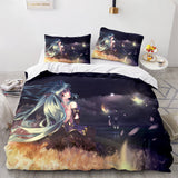 Hatsune Miku Cosplay Bedding Set Full Duvet Cover Comforter Bed Sheets - EBuycos