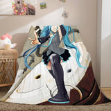 Hatsune Miku Cosplay Flannel Blanket Throw Comforter Bedding Sets - EBuycos