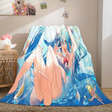 Hatsune Miku Cosplay Flannel Blanket Throw Soft Comforter Sets - EBuycos