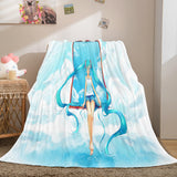 Hatsune Miku Cosplay Flannel Blanket Throw Soft Comforter Sets - EBuycos