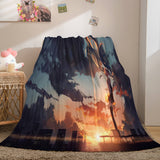 Hatsune Miku Cosplay Flannel Blanket Throw Soft Comforter Sets - EBuycos