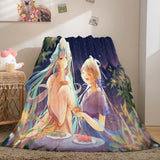 Hatsune Miku Cosplay Flannel Blanket Throw Soft Plush Bedding Sets - EBuycos