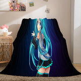 Hatsune Miku Cosplay Flannel Blanket Throw Soft Plush Bedding Sets - EBuycos