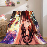 Hatsune Miku Cosplay Flannel Blanket Throw Soft Warm Plush Bed Sets - EBuycos