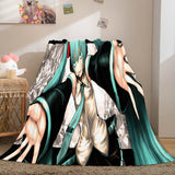 Hatsune Miku Cosplay Soft Flannel Blanket Throw Blanket Comforter Sets - EBuycos