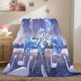 Hatsune Miku Cosplay Soft Flannel Blanket Throw Blanket Comforter Sets - EBuycos
