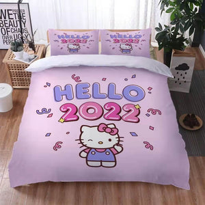 Hello Kitty 2022 Bedding Set Cosplay Quilt Cover Without Filler