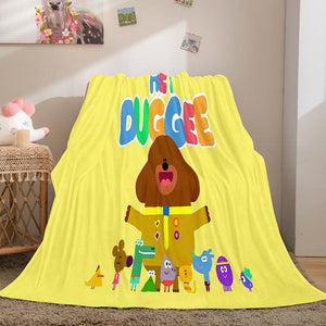 Hey Duggee Blanket Pattern Flannel Throw Room Decoration