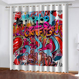 Hip Hop Street Graffiti Curtains Blackout Window Drapes Room Decoration - EBuycos