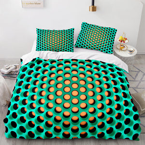 Honeycomb 3-Piece Bedding Sets Duvet Covers Comforter Bed Sheets - EBuycos