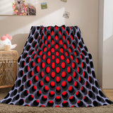Honeycomb Shape Flannel Fleece Throw Blanket Comforter Bedding Sets - EBuycos