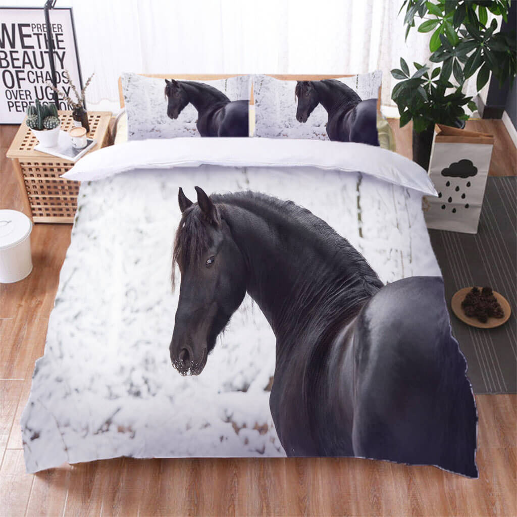 Horse Pattern Bedding Set Quilt Cover Without Filler