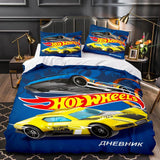 Hot Wheels Cosplay Bedding Set Duvet Cover Quilt Bed Sheets Sets Gifts - EBuycos