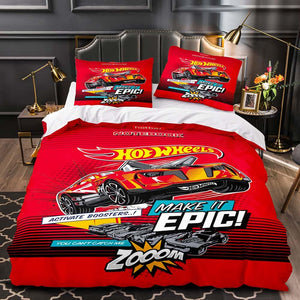 Hot Wheels Cosplay Bedding Set Duvet Covers Quilt Bed Sheets Sets - EBuycos