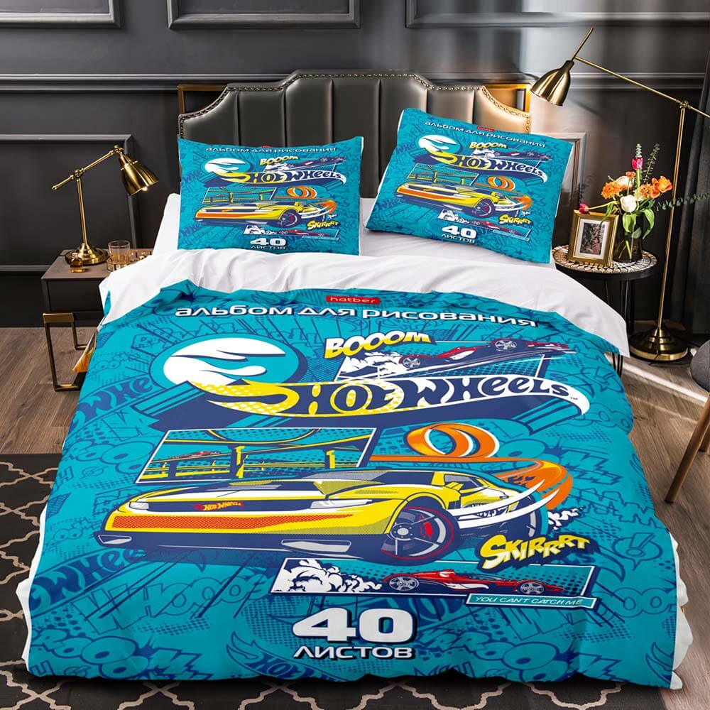 Hot Wheels Cosplay Bedding Set Duvet Covers Quilt Bed Sheets Sets - EBuycos