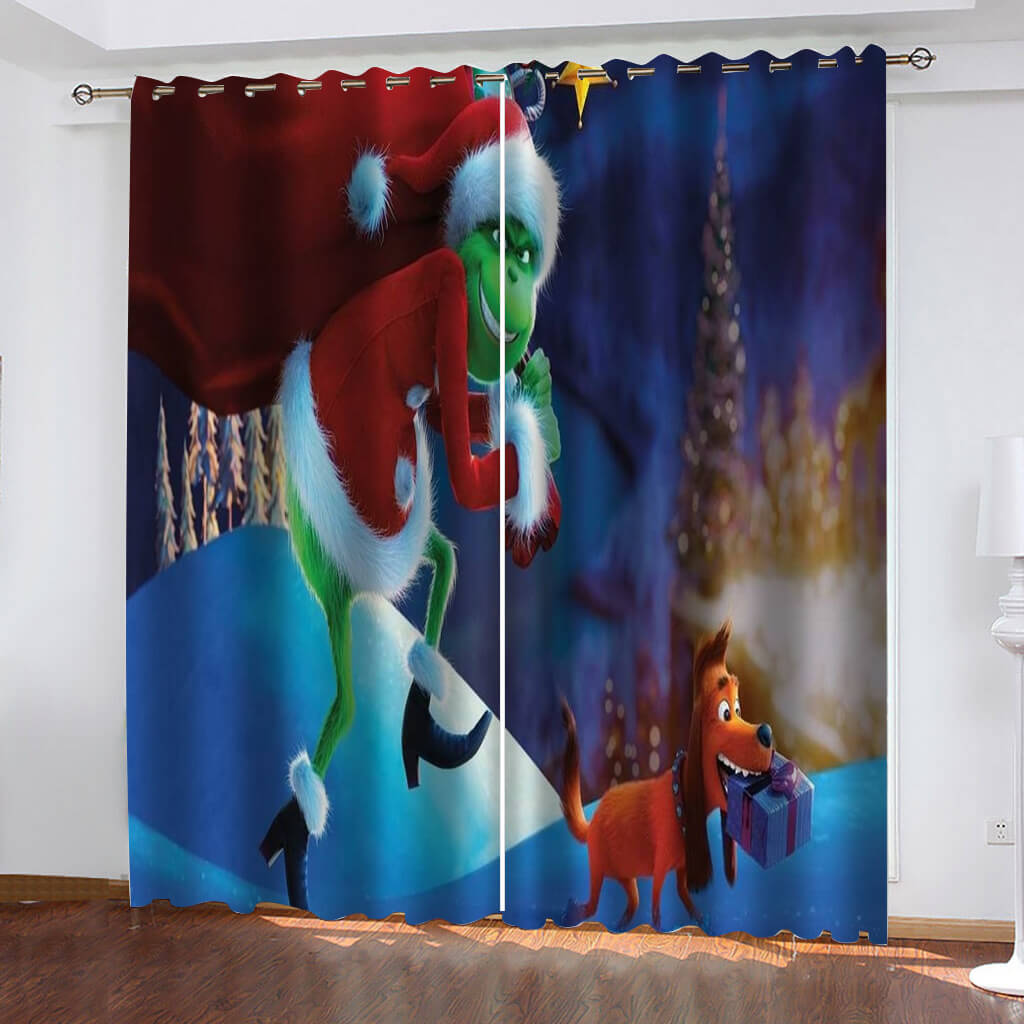 How The Grinch Stole Christmas Curtains Blackout Window Treatments Drapes
