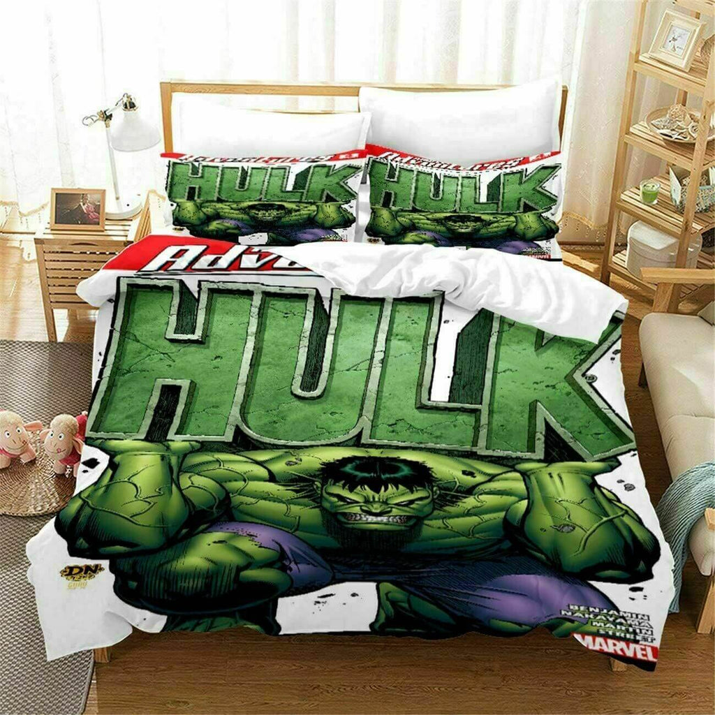 Hulk Bruce Banner Cosplay Bedding Set Duvet Cover Quilt Sheets Sets - EBuycos
