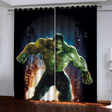 Hulk Pattern Curtains Blackout Window Drapes