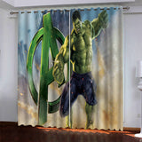Hulk Pattern Curtains Blackout Window Drapes