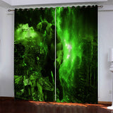 Hulk Pattern Curtains Blackout Window Drapes