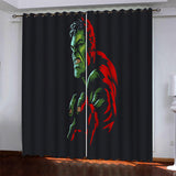 Hulk Pattern Curtains Blackout Window Drapes