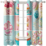 Ice Cream Curtains Blackout Window Treatments Drapes for Room Decor