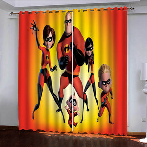 Incredibles Curtains Pattern Blackout Window Drapes