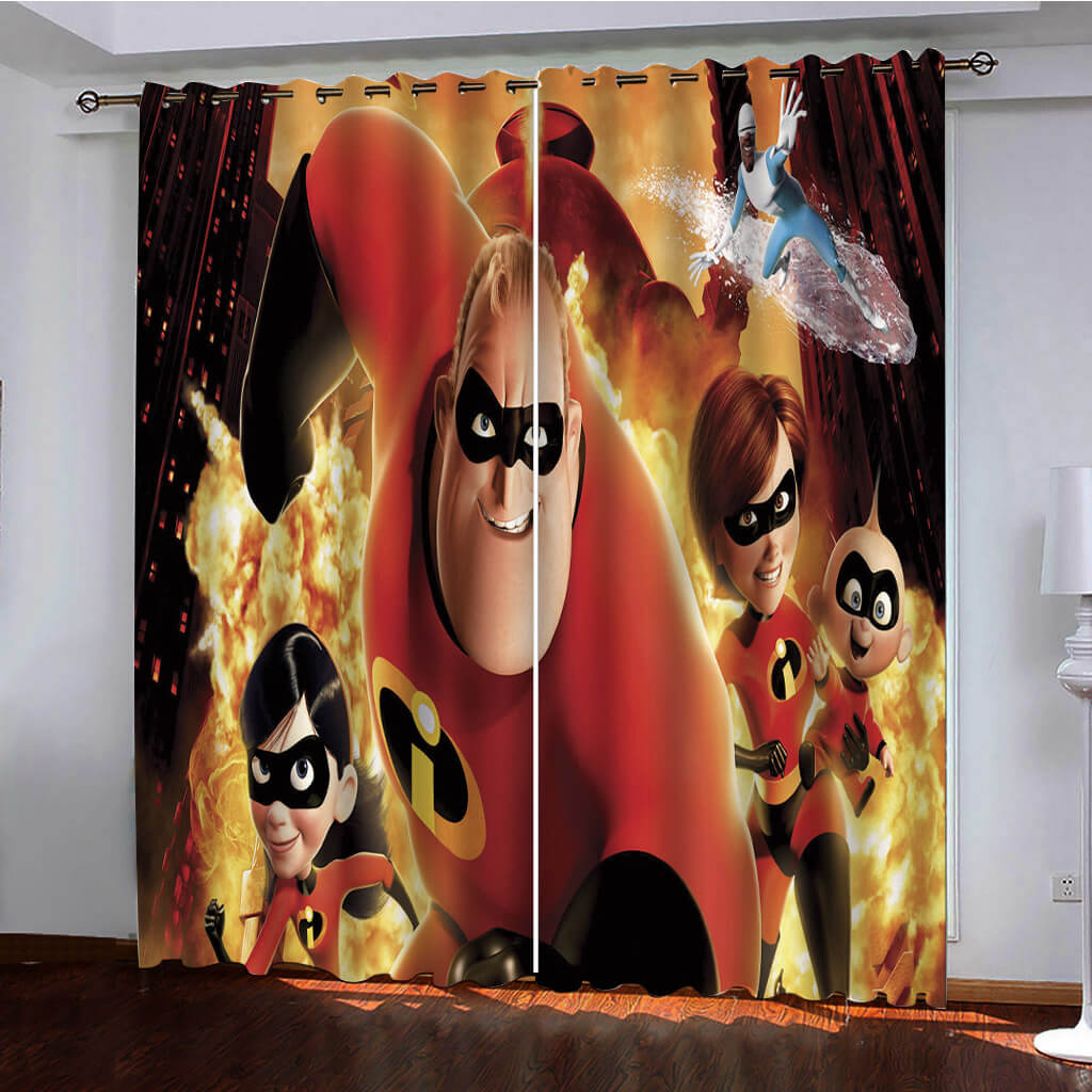 Incredibles Curtains Pattern Blackout Window Drapes
