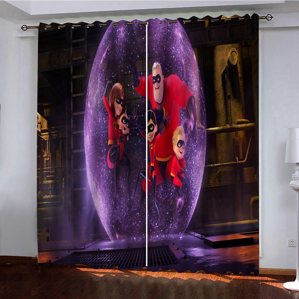 Incredibles Curtains Pattern Blackout Window Drapes