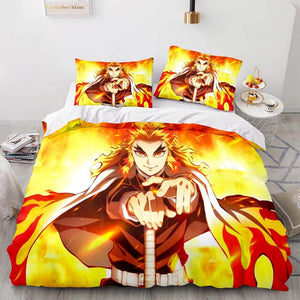 Japan Anime Demon Slayer Bedding Set Cosplay Quilt Cover Without Filler