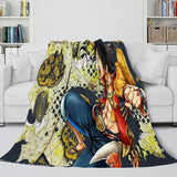 Japanese Cartoon ONE PIECE Throw Flannel Blanket Soft Cozy Bedding Use - EBuycos